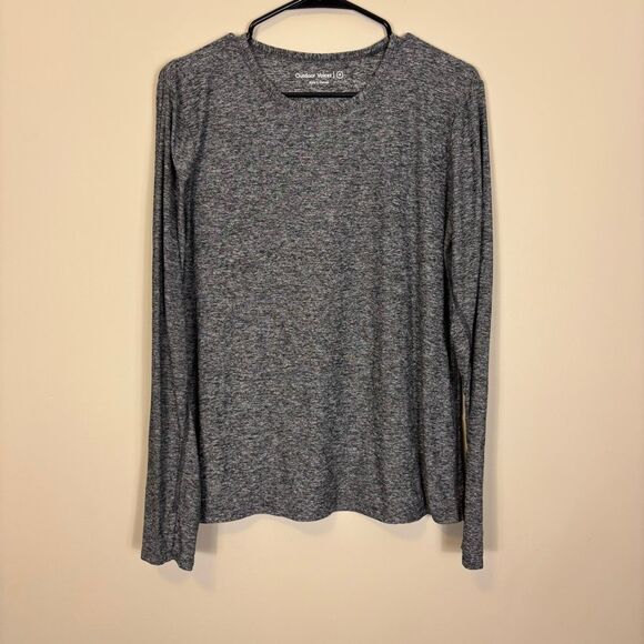 Outdoor Voices Heathered Grey Workout Women's Long Sleeve Top Size Medium - Picture 1 of 6